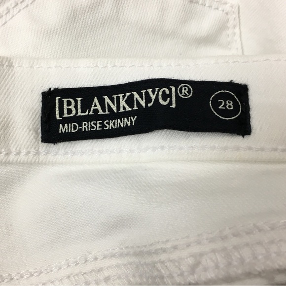 BLANK NYC Jeans Mid-Rise Skinny Distressed Ripped Knee Stretch Denim Size 28 - Picture 7 of 16